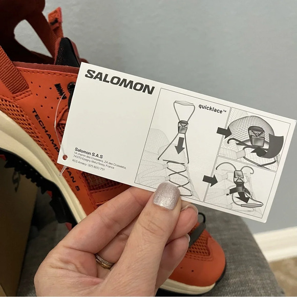 NEW Solomon Techamphibian 5 Low Top Sneakers Spice Route Burnt Henna Black-9 - Picture 3 of 9